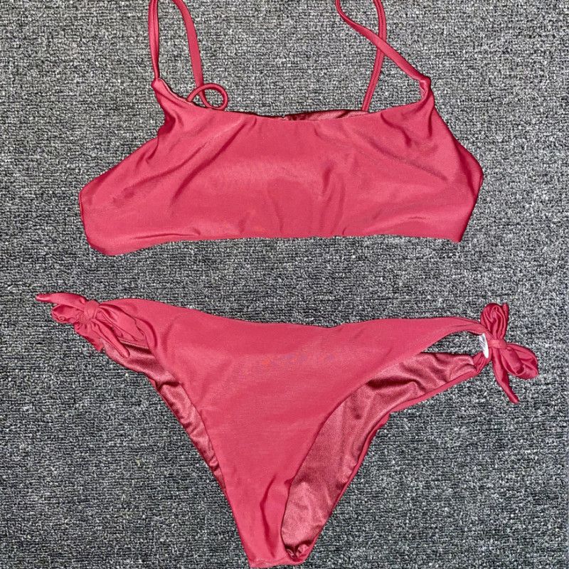 Dark Red Hollister Bikini Set