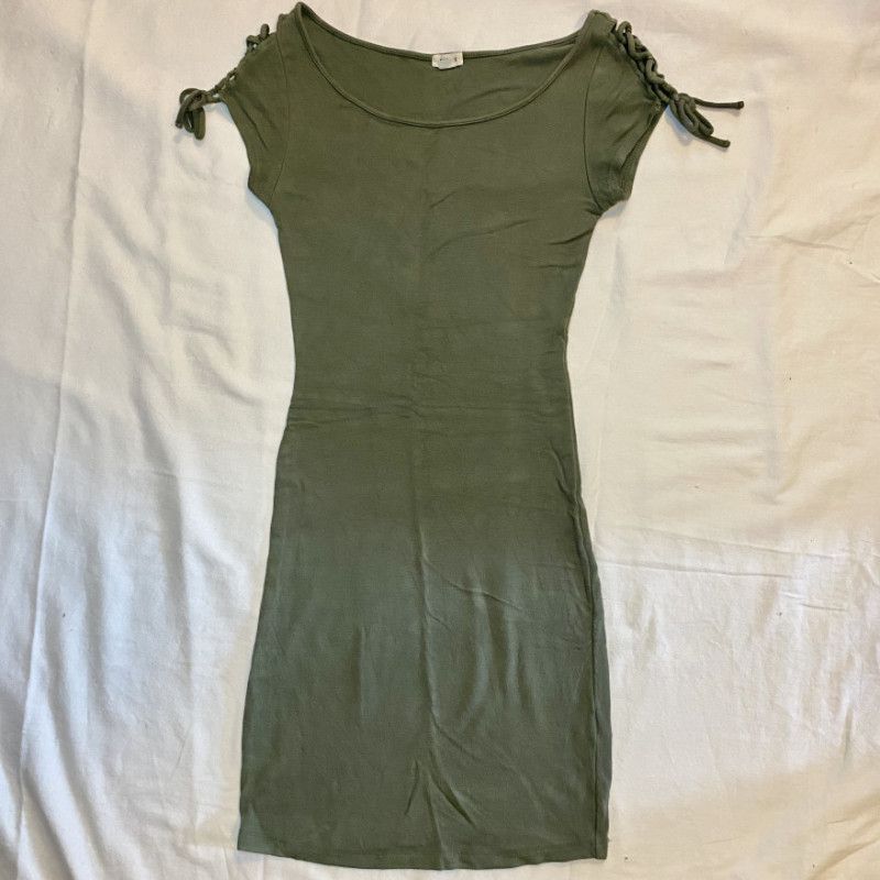 Green Cotton T-shirt Dress