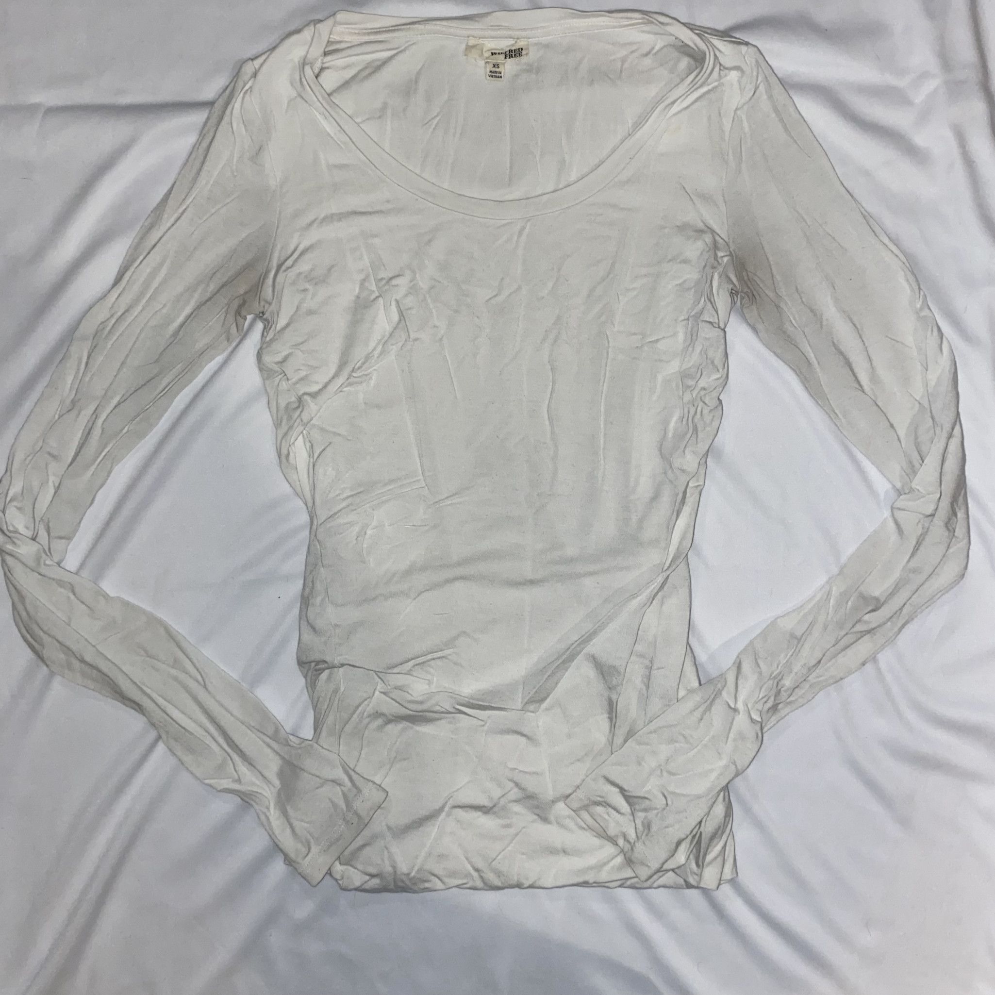 White Dirty Long Sleeve Tee