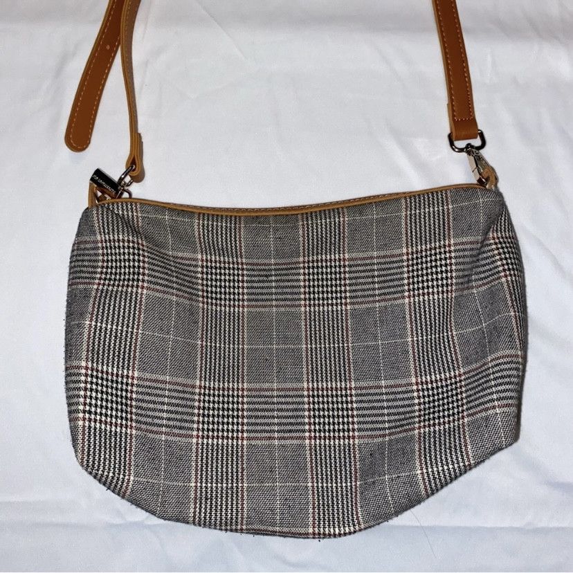 Plaid Patterned Shoulder Purse