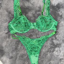 Emerald Green Lace Lingerie Set