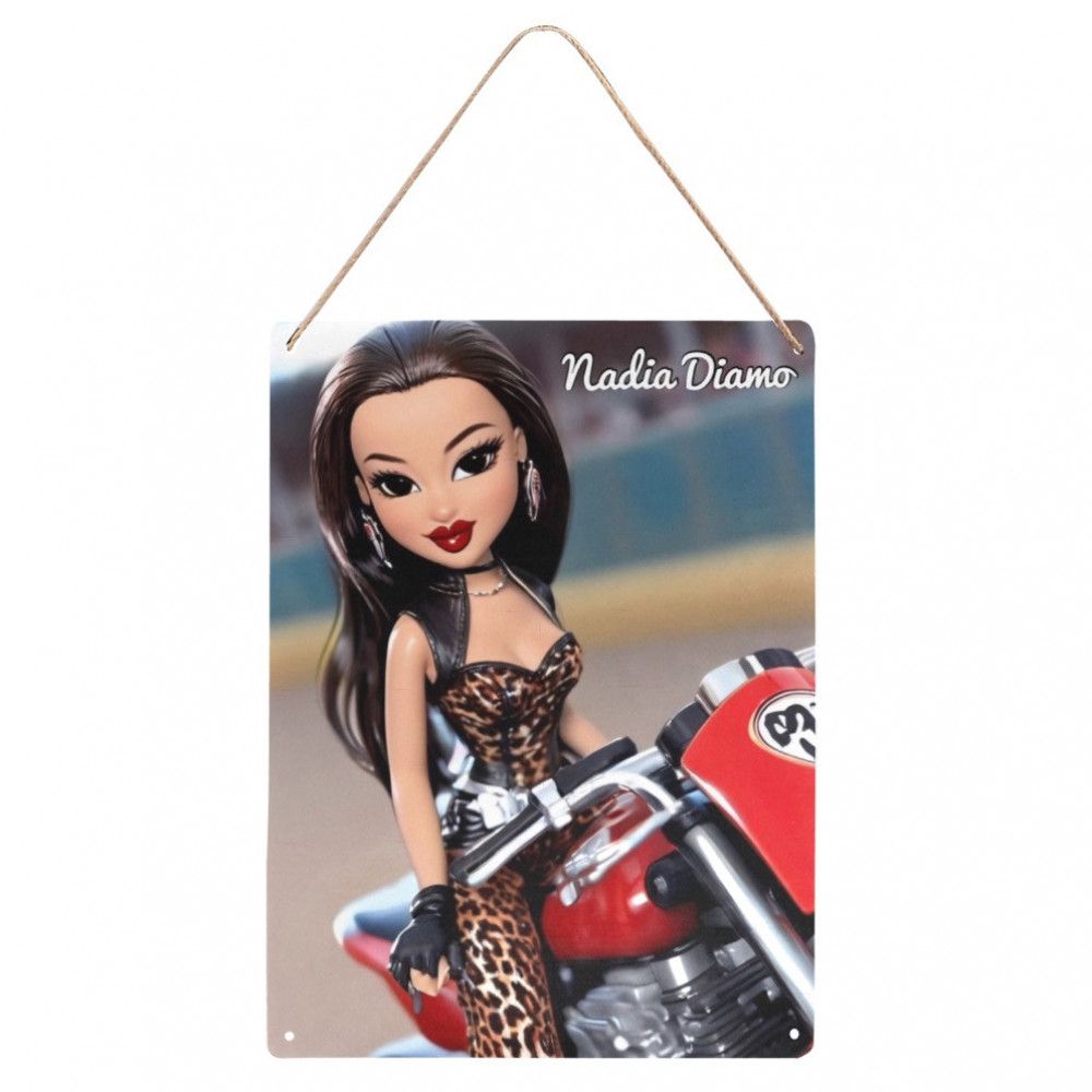 AI Bratz Print Metal Hanging Sign