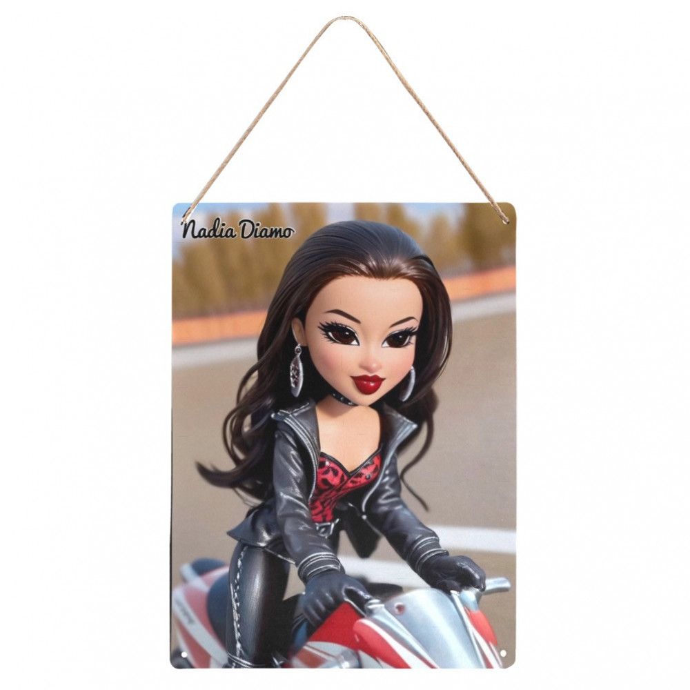 AI Bratz Print Metal Hanging Sign