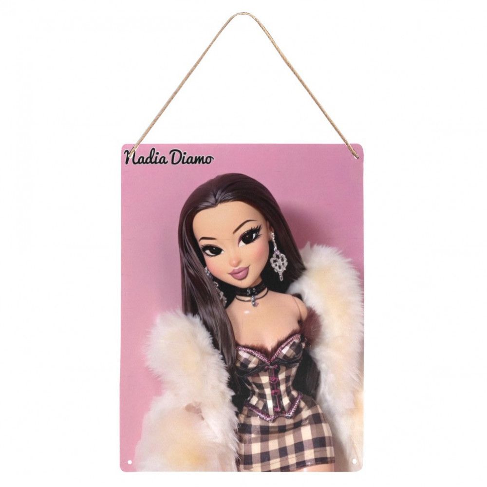 AI Bratz Print Metal Hanging Sign