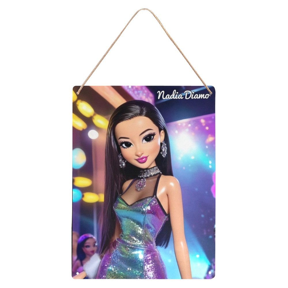 AI Bratz Print Metal Hanging Sign