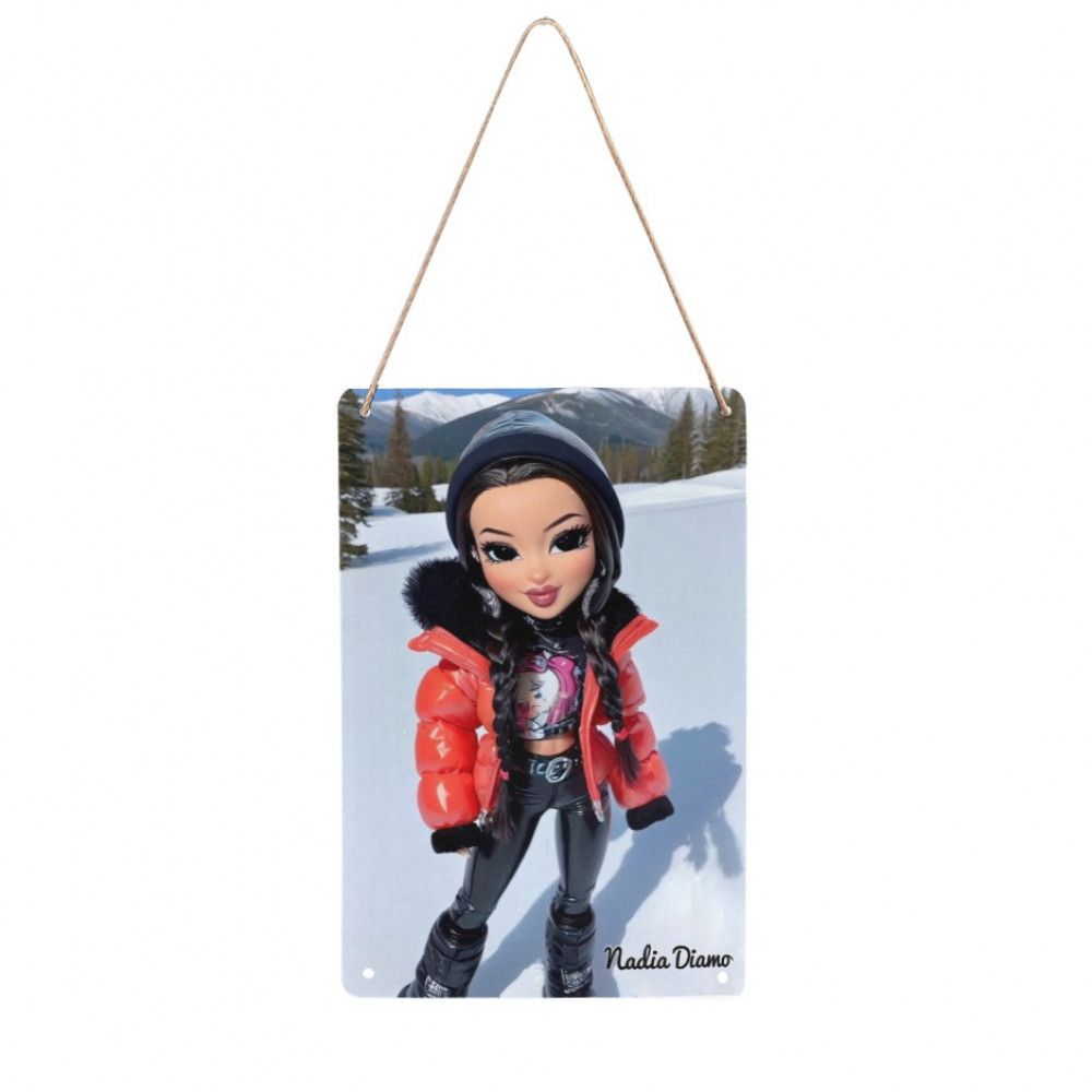 AI Bratz Print Metal Hanging Sign