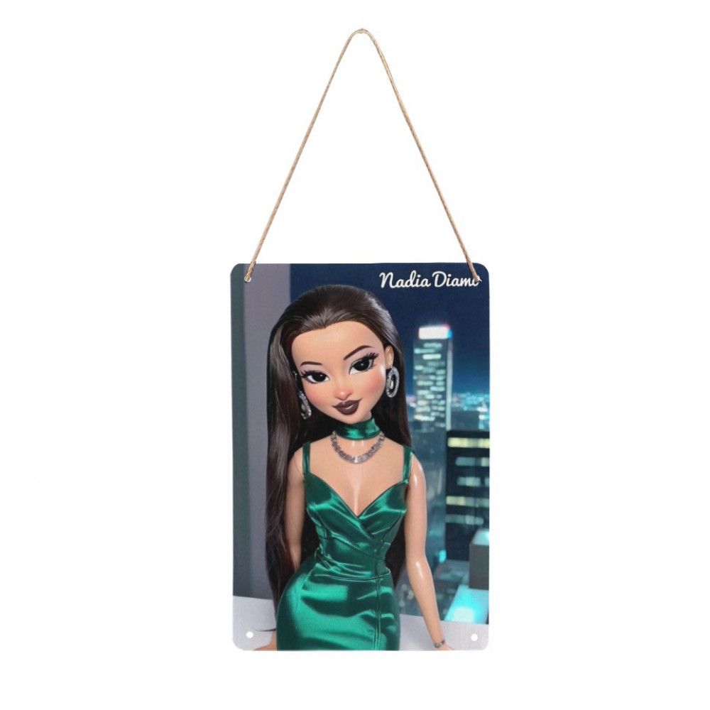 AI Bratz Print Metal Hanging Sign