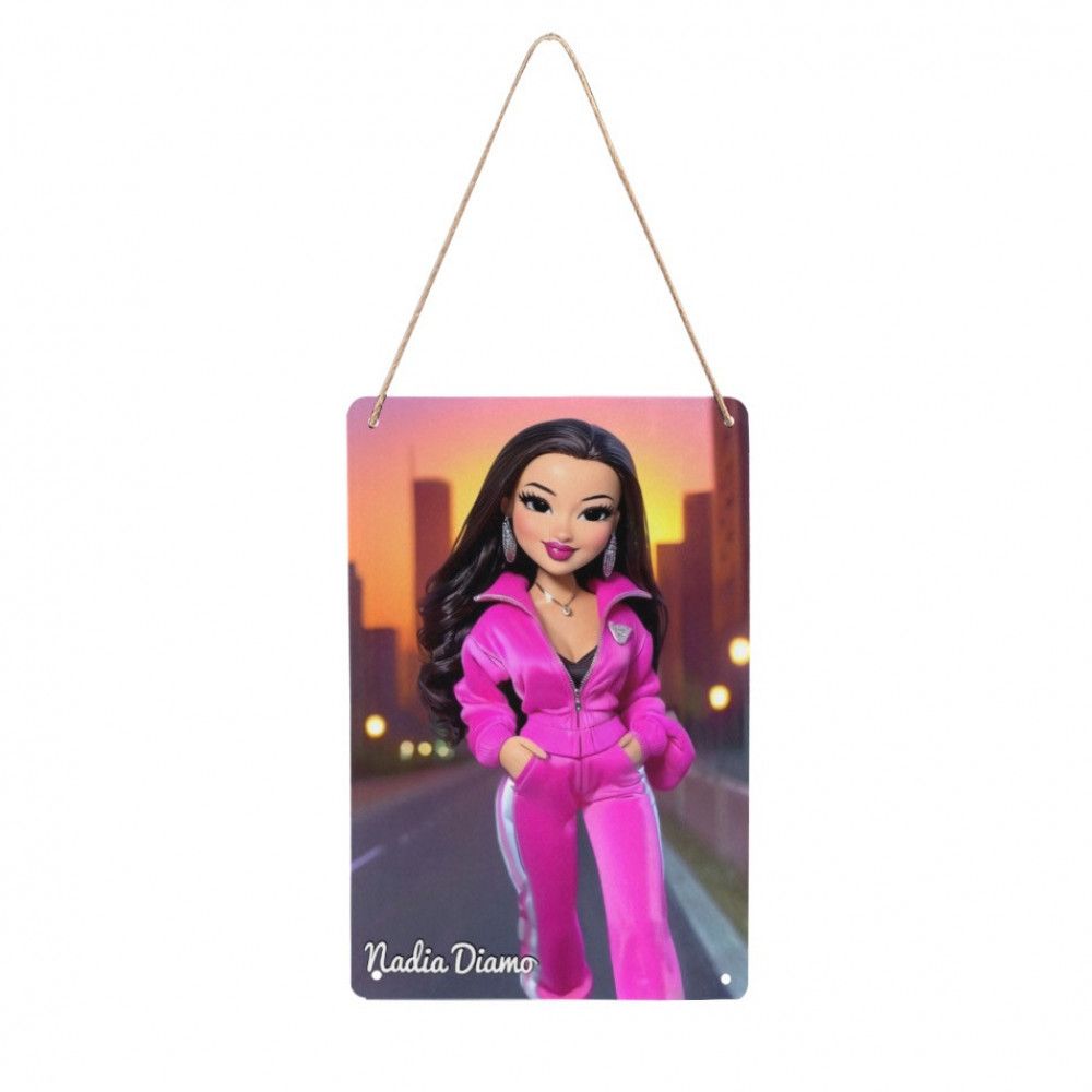 AI Bratz Print Metal Hanging Sign