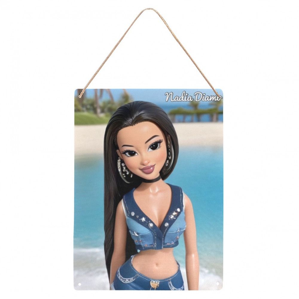 AI Bratz Print Metal Hanging Sign