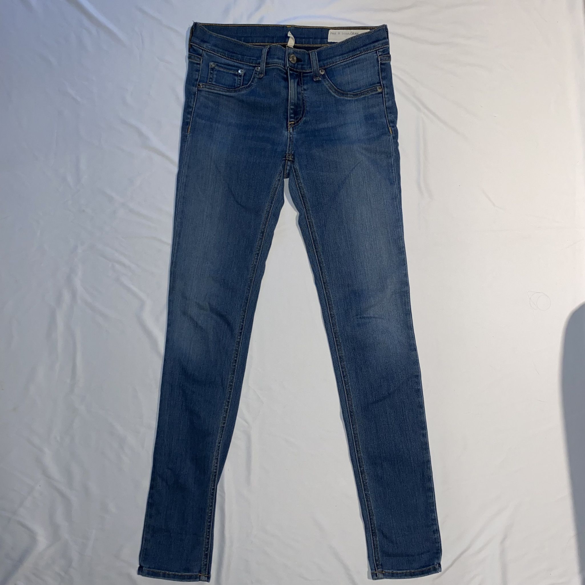 Rag and Bone Blue Stretchy Skinny Jeans