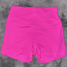 Hot Pink Workout Yoga Mini Shorts