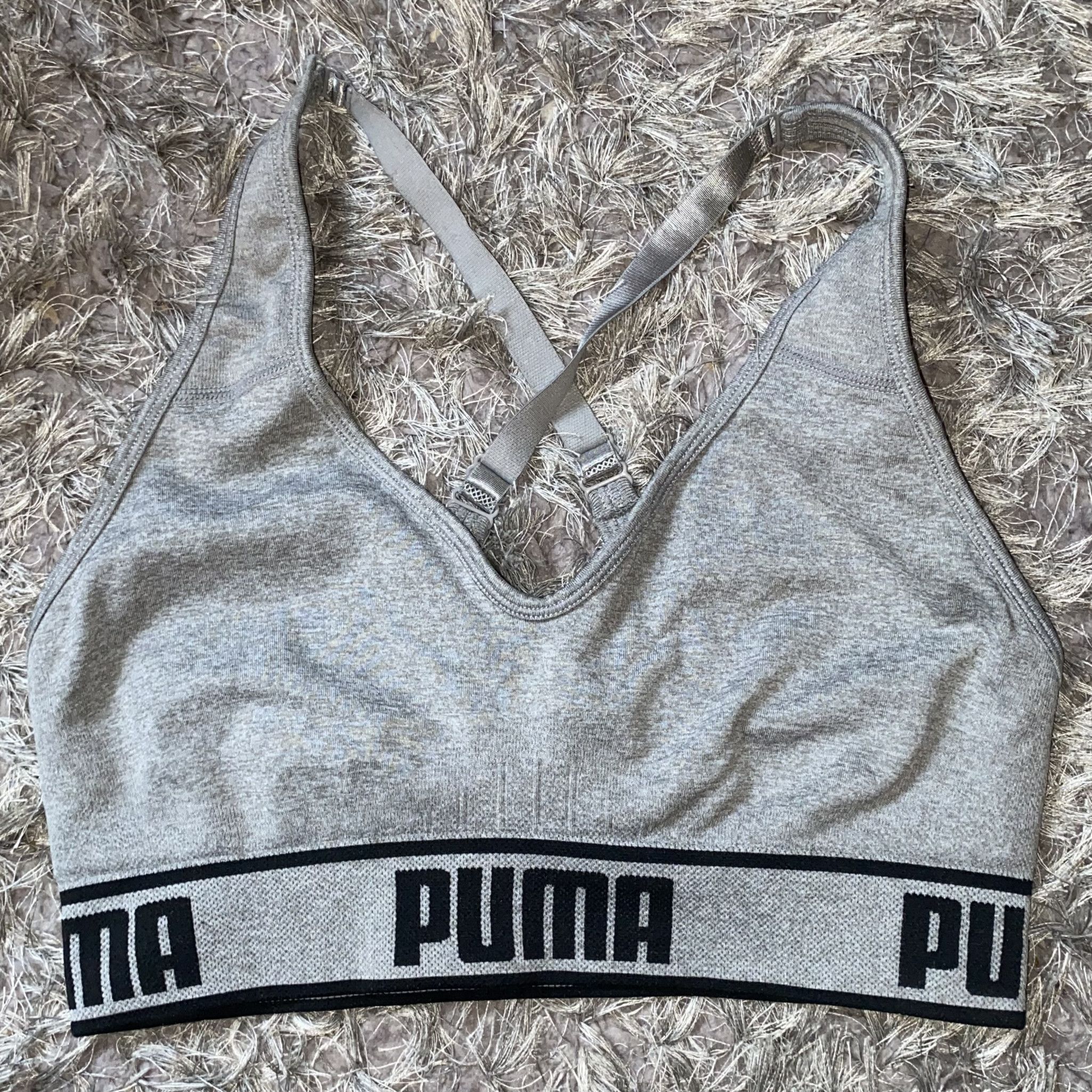 Grey Puma Workout Sports Bra