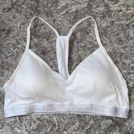 White Calvin Klein Yoga Sports Bra