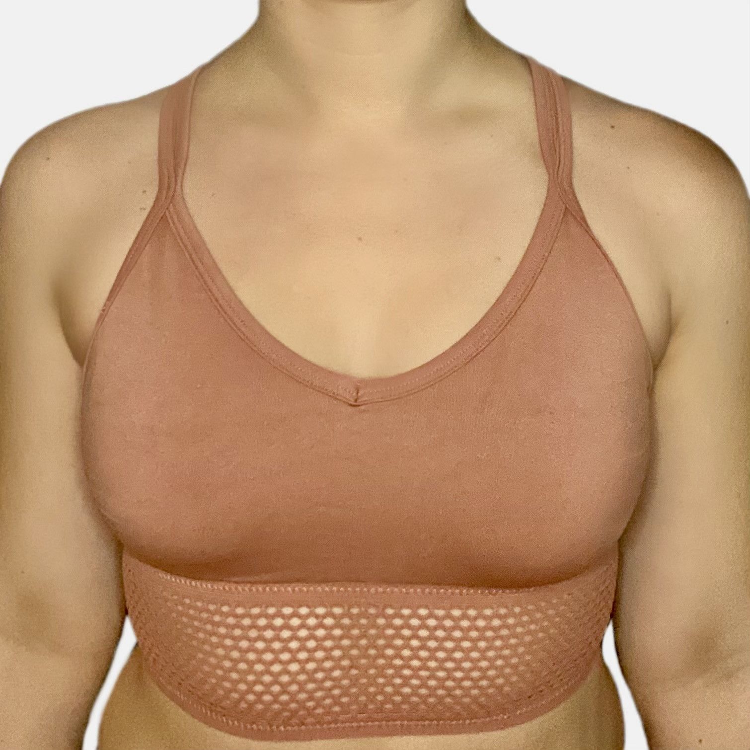 Salmon Mesh F21 Sports Bra