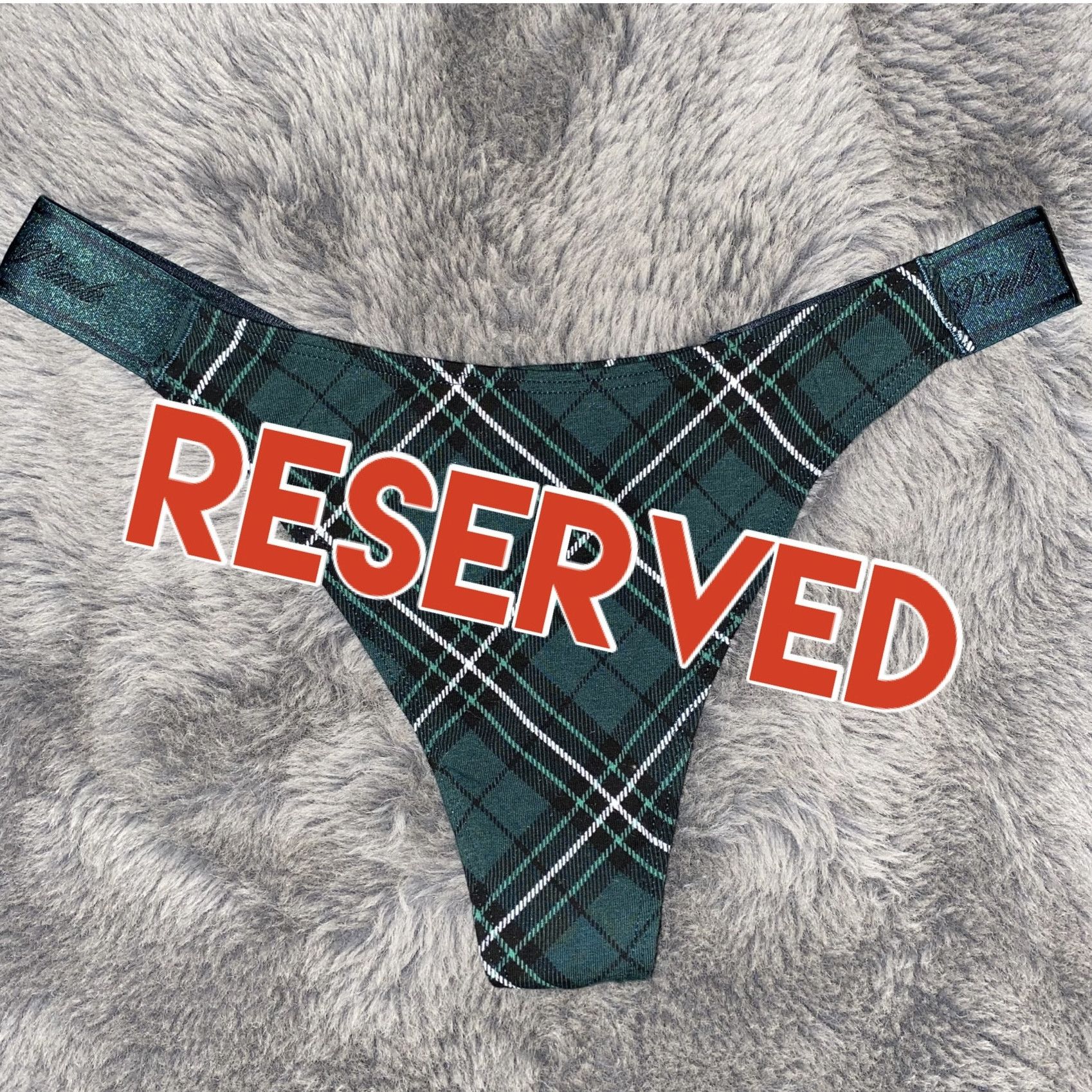 Victorias Secret Plaid Thong Panties