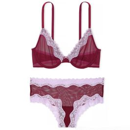 Victorias Secret Tease Mesh Bra And Panty Set