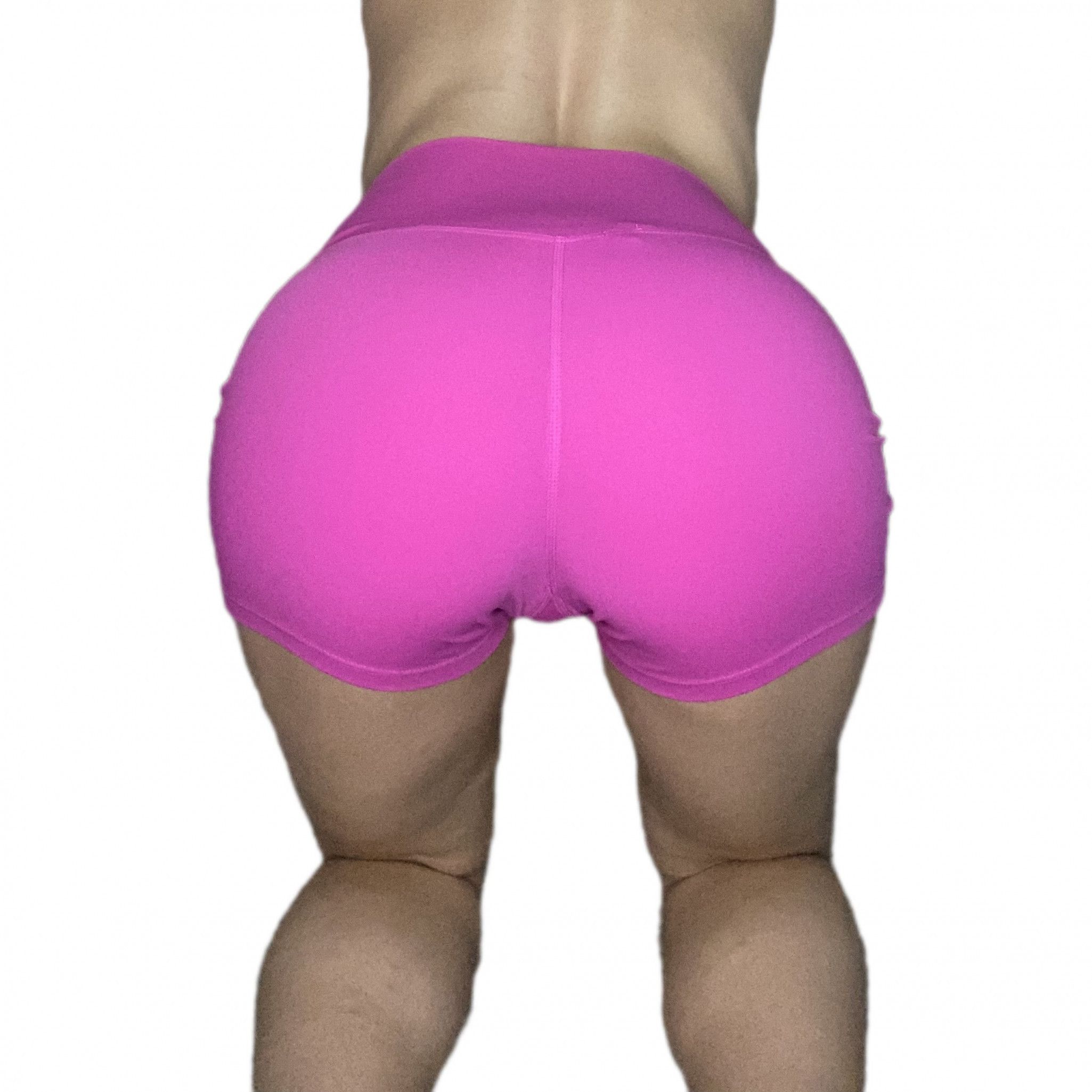 Hot Pink Workout Yoga Mini Shorts