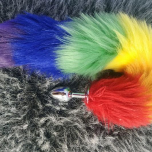 rainbow fox tail