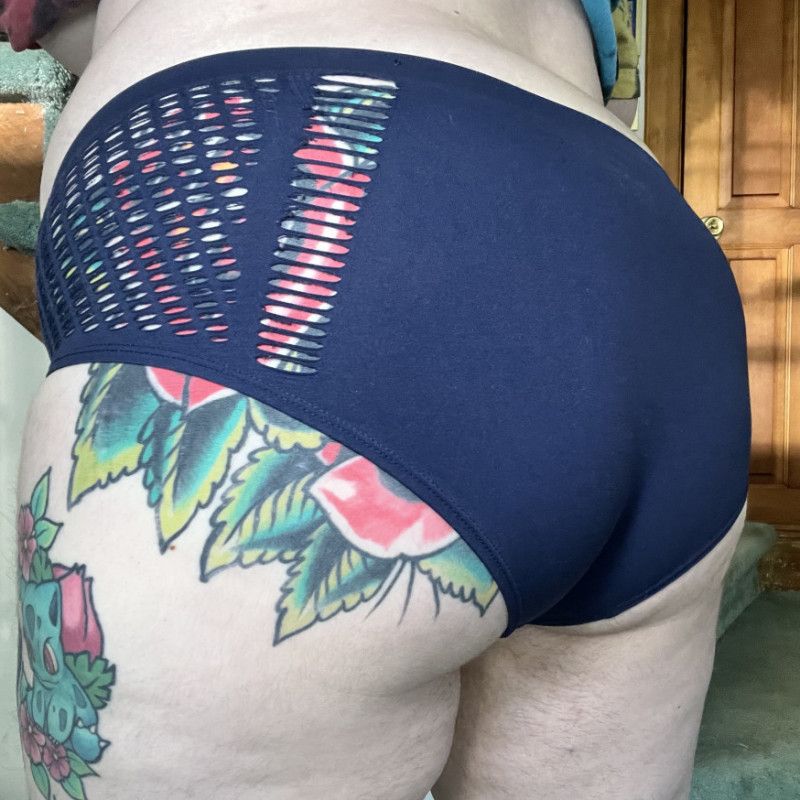 Navy Cutout Panties