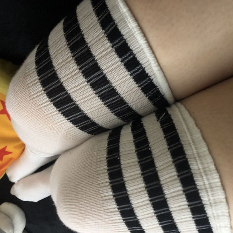 White Thigh High Socks