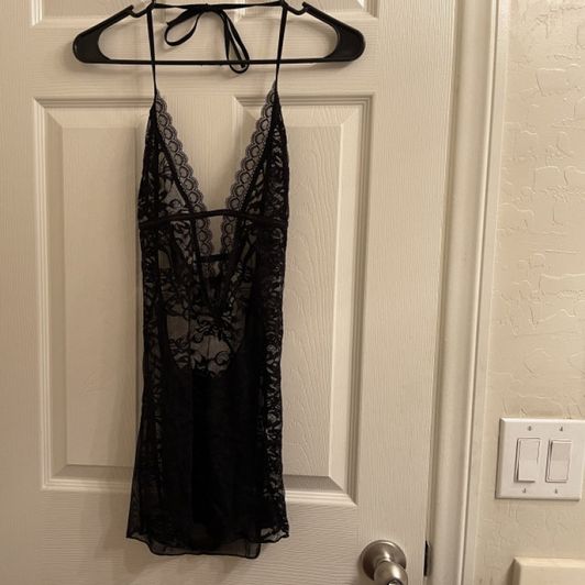 Black lace dress