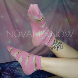 pink rainbow socks