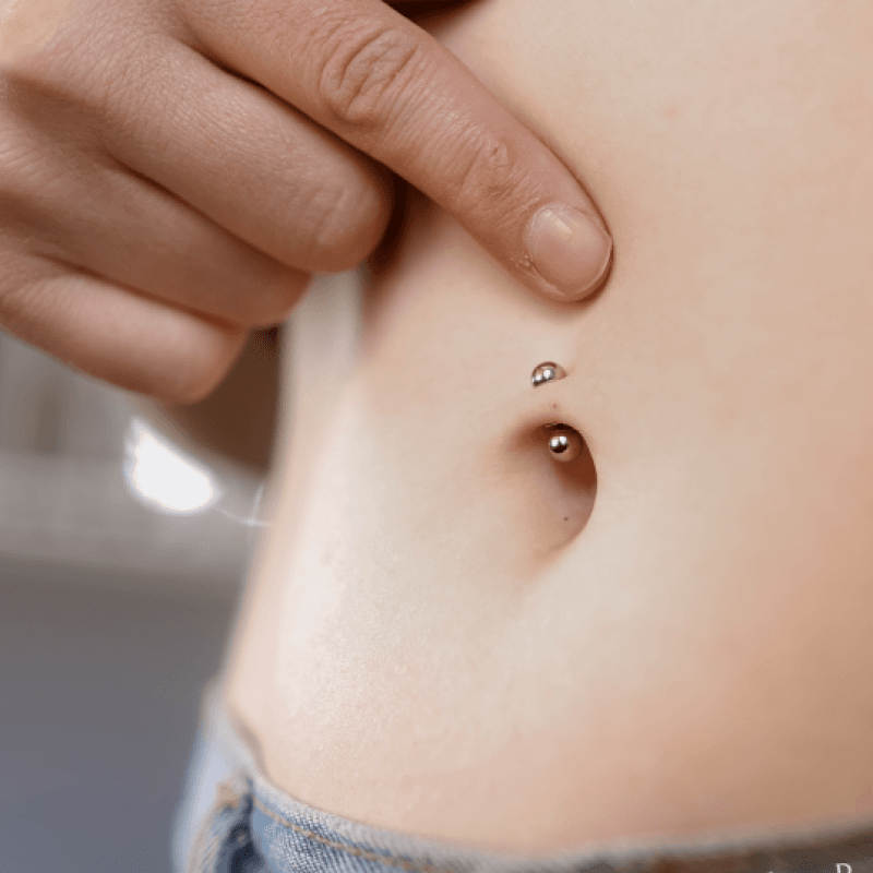 belly button piercing photoset