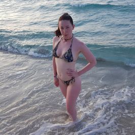 Blue Bikini on the Beach