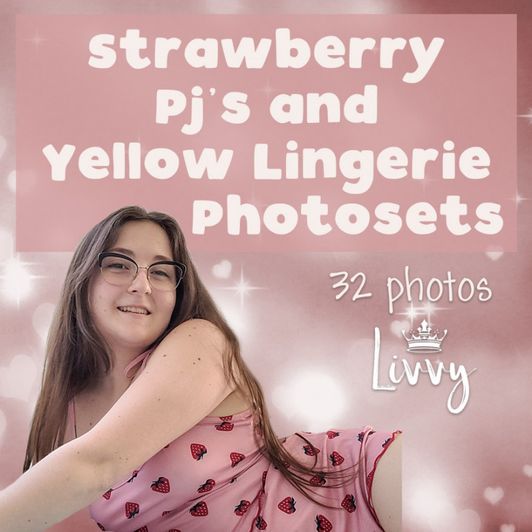 Strawberry PJs Yellow Lingerie Photosets