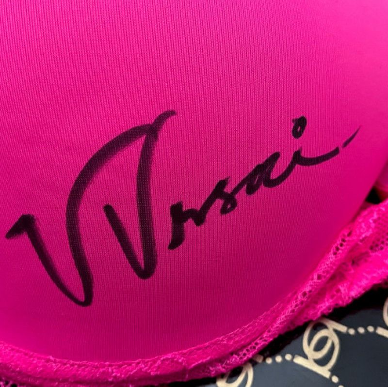 AUTOGRAPHED PINK 38DD BRA