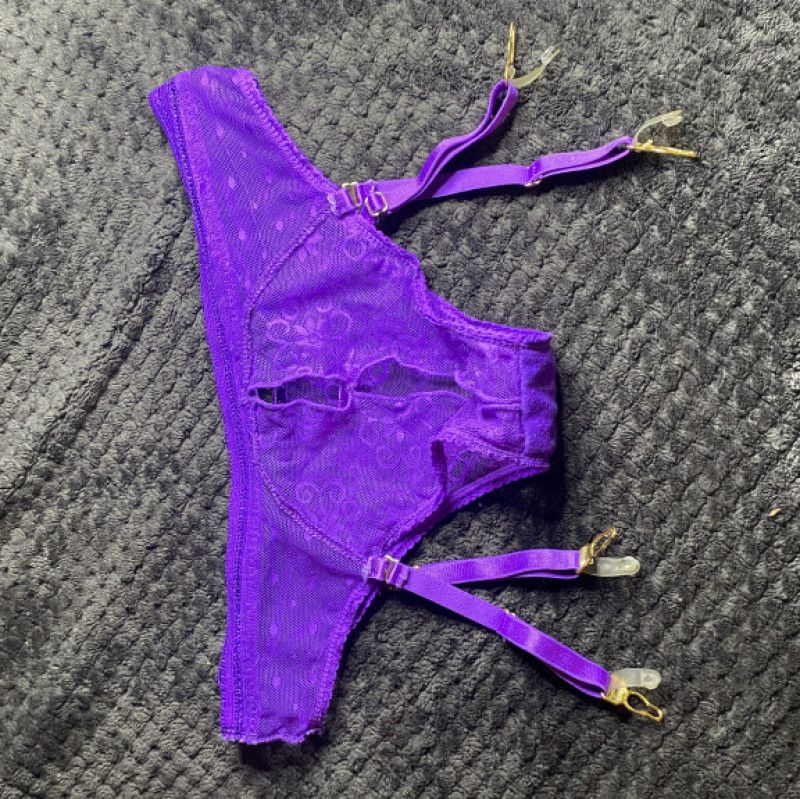 Purple Lace Panties with straps