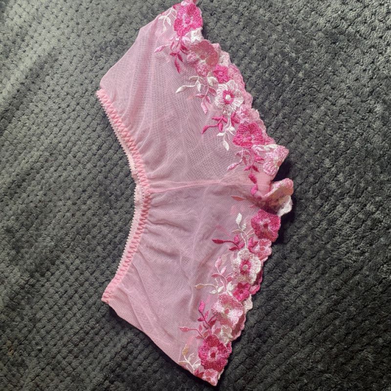 Pink Shear Floral Print boy short Panty