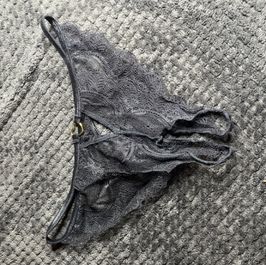 Open Crotch Black Lace Panty