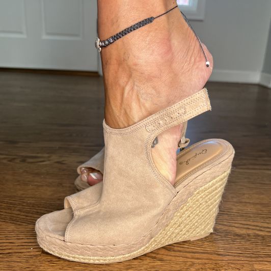 Sexy Worn Wedge Sandals