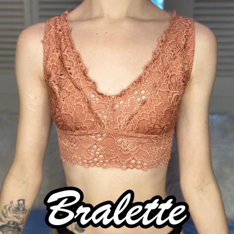 Small Peach Lace Bralette