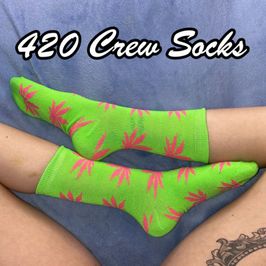 Neon 420 Crew Socks