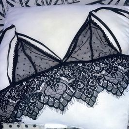 XS Sheer Black Lace Bralette