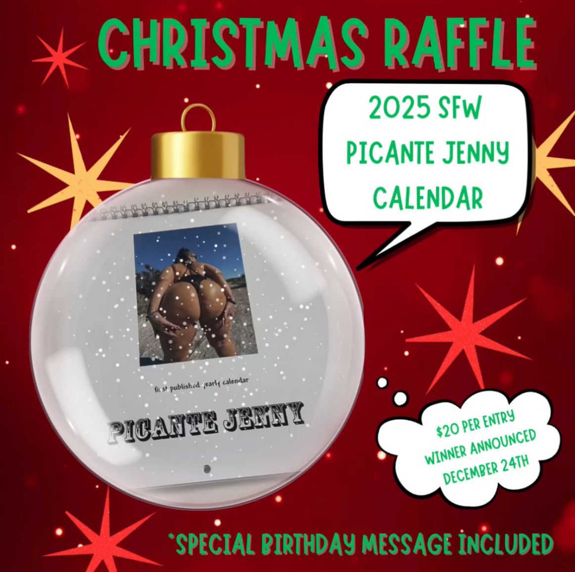 RAFFLE 2025 SFW CALENDAR