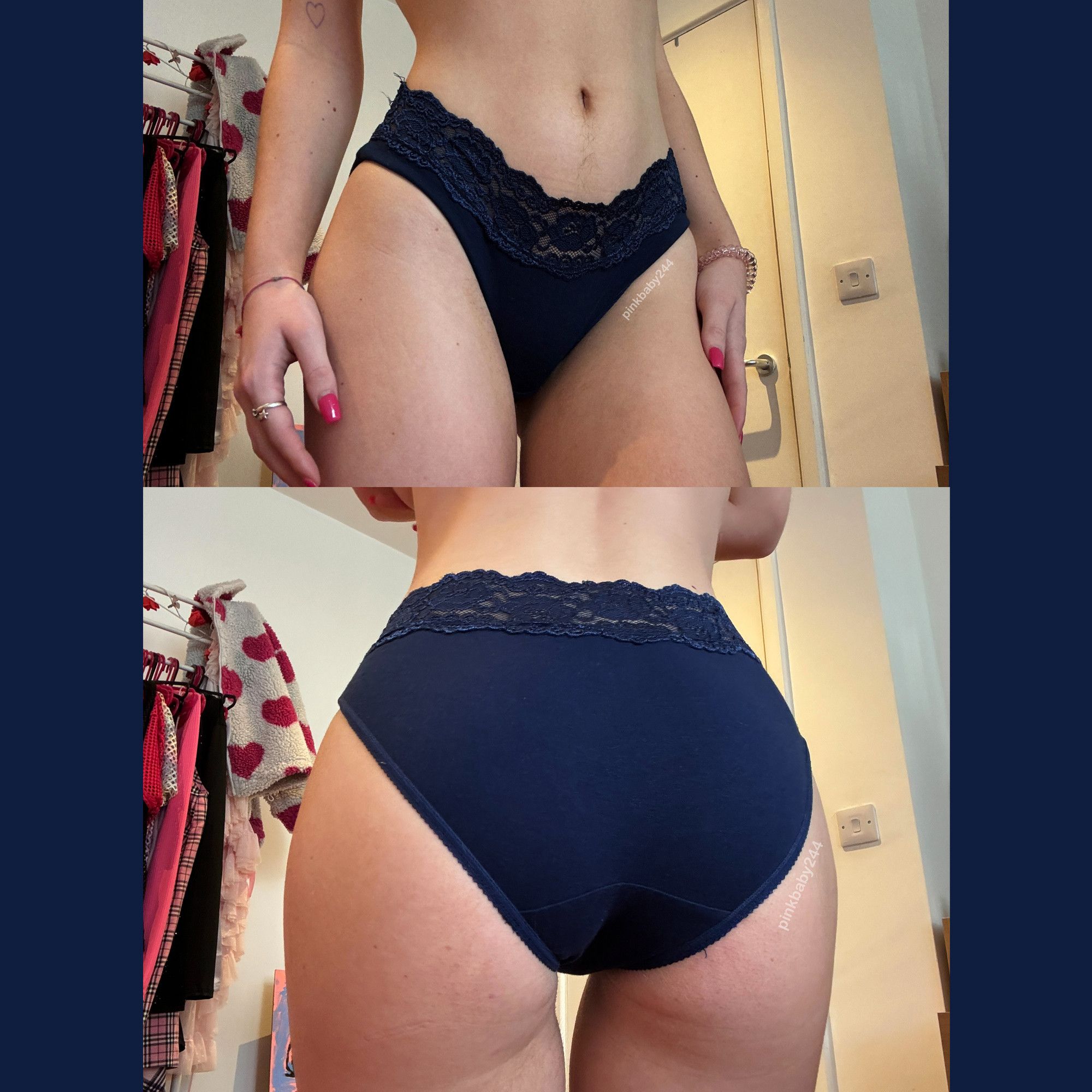 navy lace panties