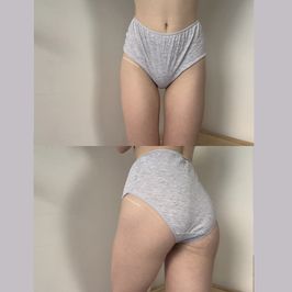 light grey full back panties