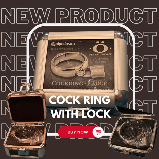 Stainless Steel Cock Ring with Lock