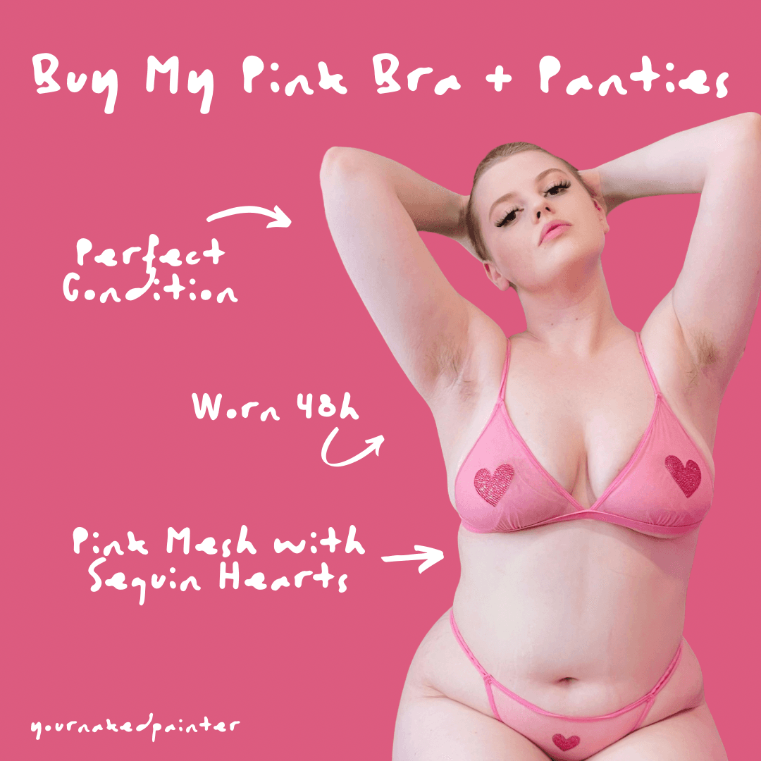 Pink Mesh Bra and Panties