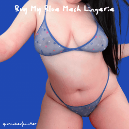 Blue Mesh Lingerie