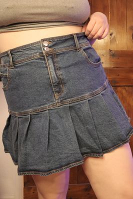 Denim Flare Skirt