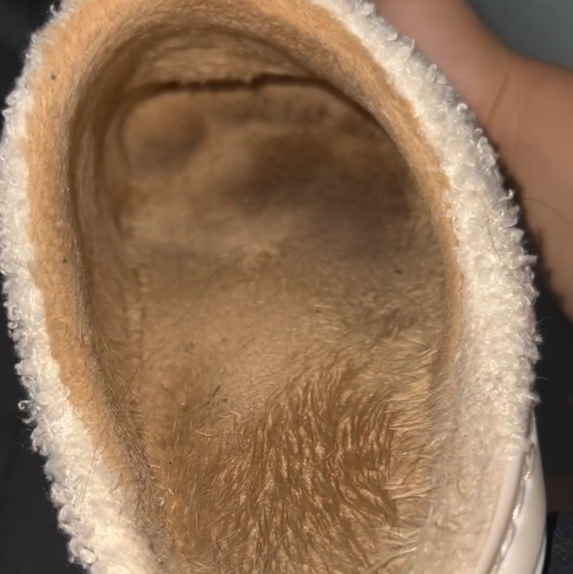 Worn slippers