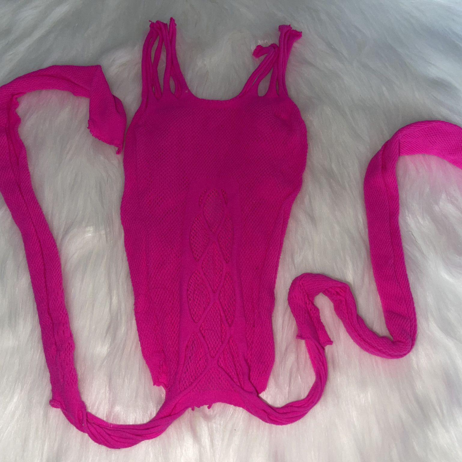 Pink Fishnet Bodystocking