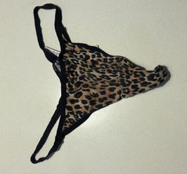 cheetah print g string