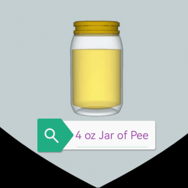 4oz or 250 ml Jar of Pee