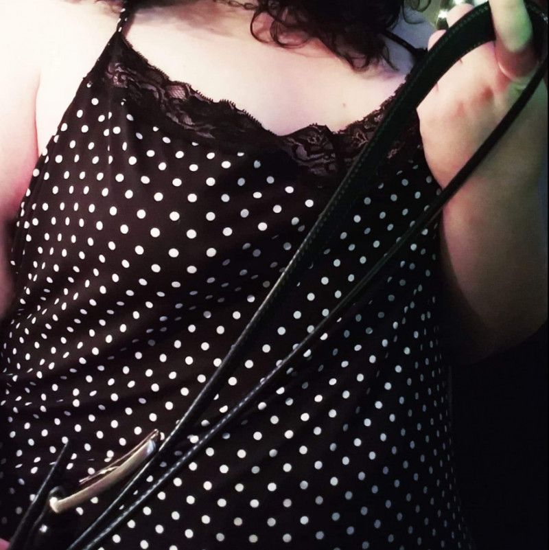 Black and White Polka Dot Nightie Photoset