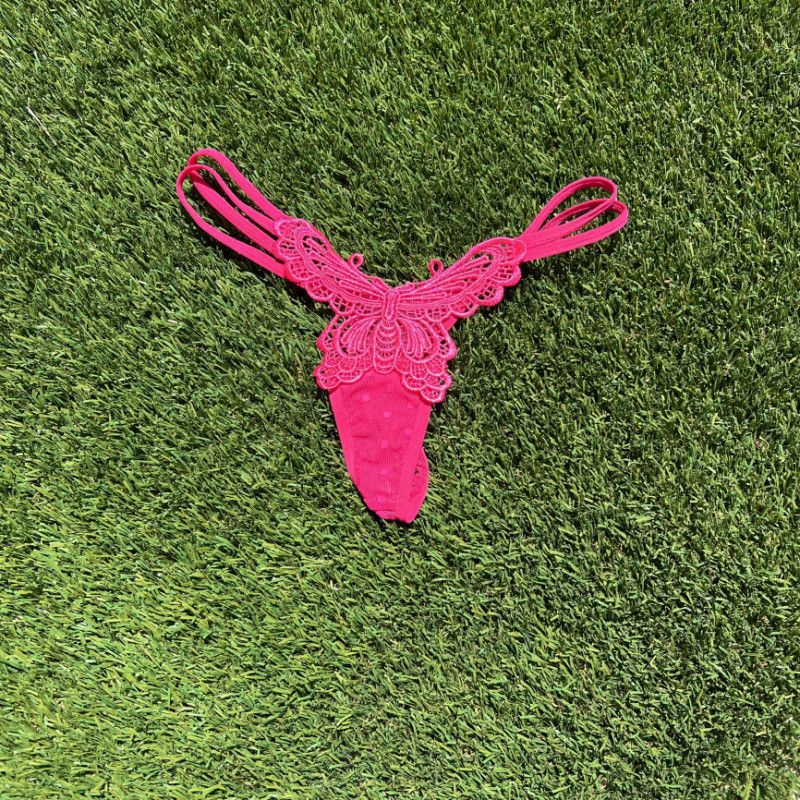 Pink Butterfly Thong